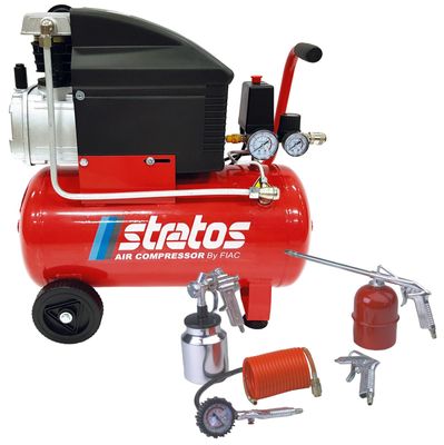 FIAC kompressor stratos 24 med kit 24 l 8 bar oljesmord