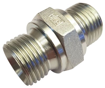 RM De Wit sexkantnippel stål 1/2" utv