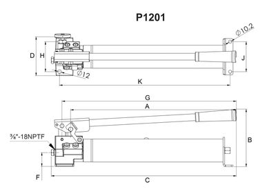 BVA hydraulpump manuell 1100 cm³ 2-STEGS, enkelverkande