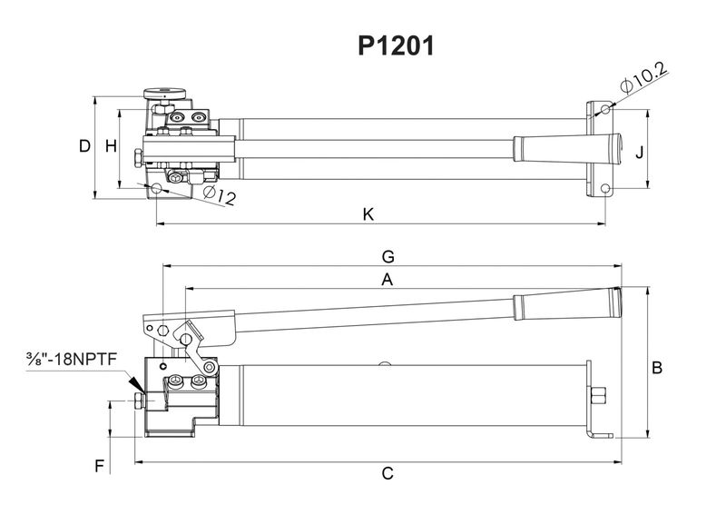 BVA hydraulpump manuell 1100 cm³ 2-STEGS, enkelverkande