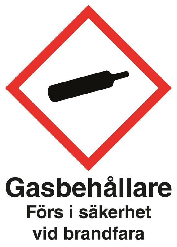 Gelins-KGK gasskylt självhäftande A6 104x148 mm