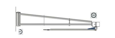 RM De Wit tvättbom svängb 365 3000/1600 VA 3/8"AG:3/8"AG