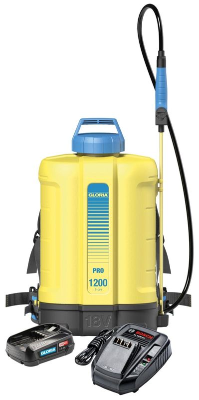 Gloria ryggspruta pro 1200 li-on 12 L med batteri & laddare