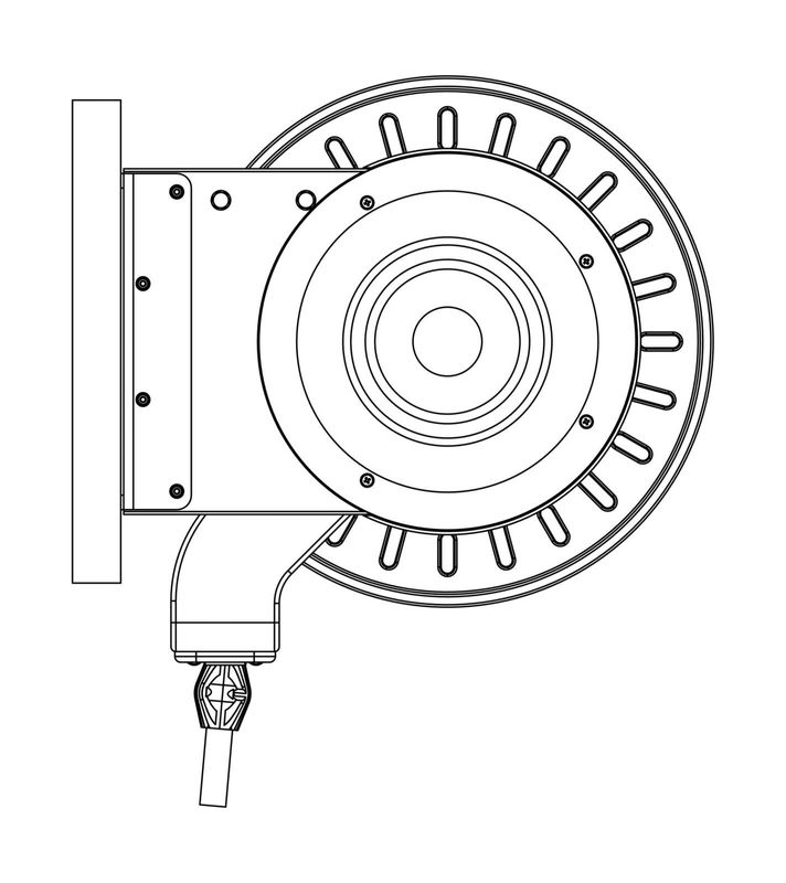 Faicom slangvinda 400 bar 3/8" 30 m öppen HT med slang