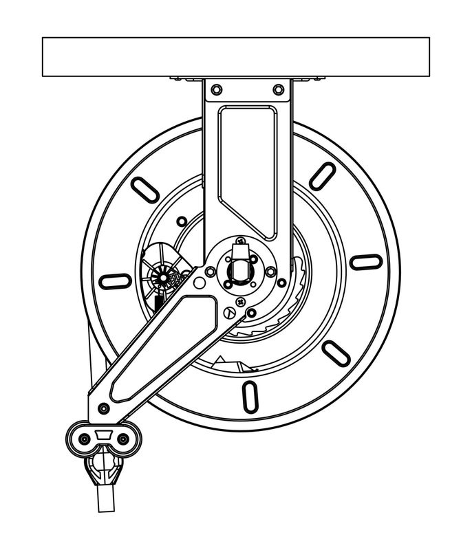 Faicom slangvinda kem 10 bar 3/8" 20 m öppen