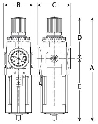 Ingersoll Rand filterregulator 1/2" typ F+R 4869 liter/min