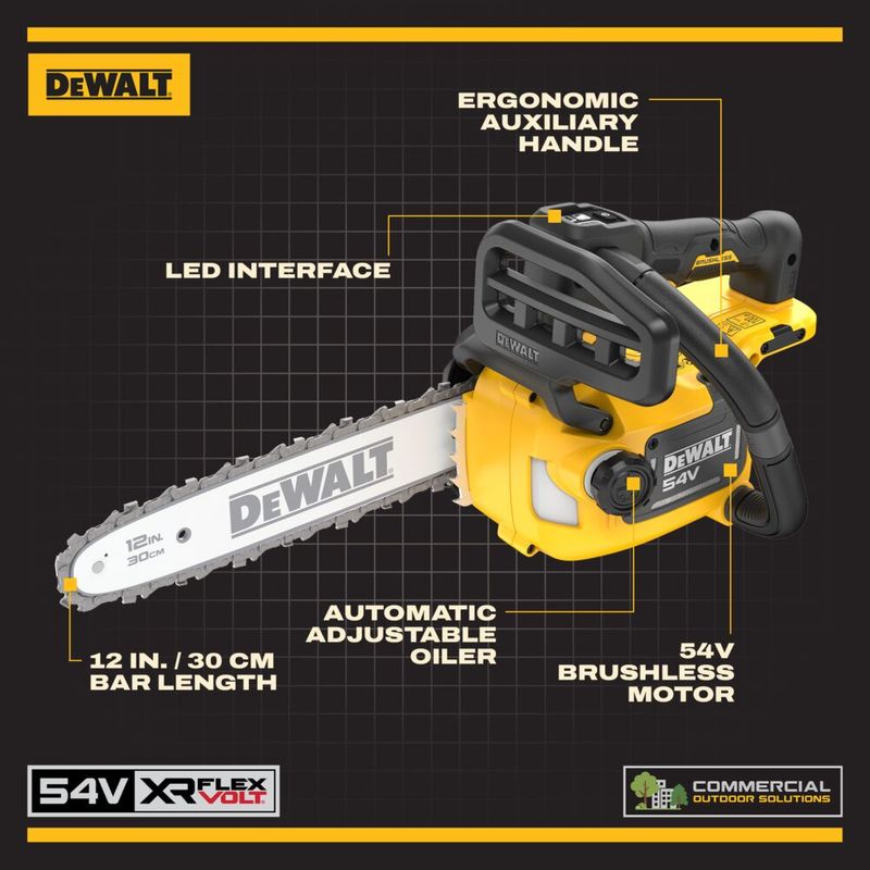 DeWalt DCMCST632X1 Kedjesåg Topphandtag 54V XR (1x9,0ah)