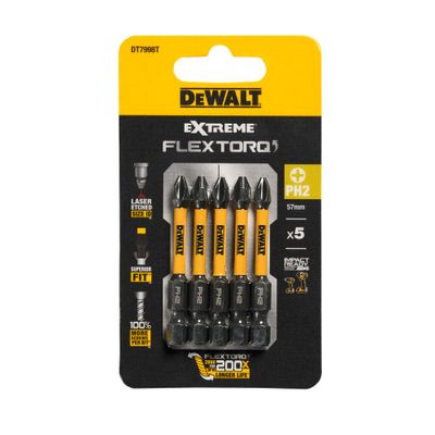 DeWalt Bits PH2/PH3 Impact Torsion 50mm (5-P)