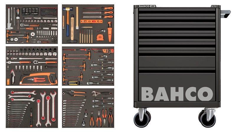 Bahco LARGE Verktygsvagn 6L 346 delar (952 x 510 x 782mm)