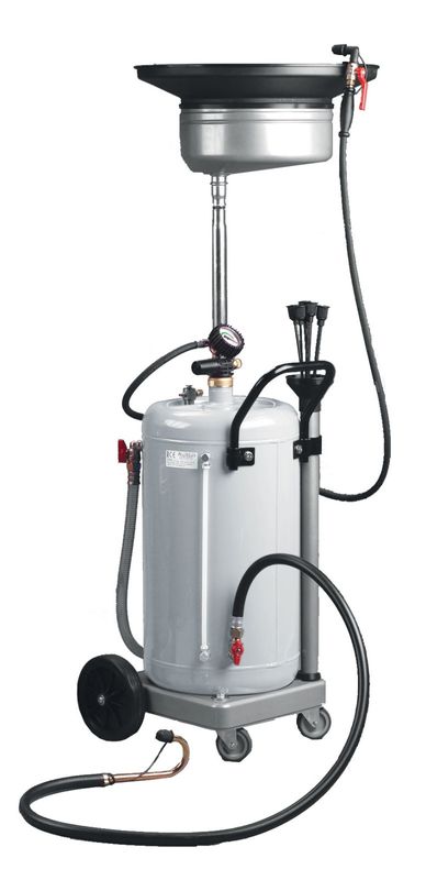 Faicom spilloljeuppsamlare med sugrör 90 liter, 4 st sugrör