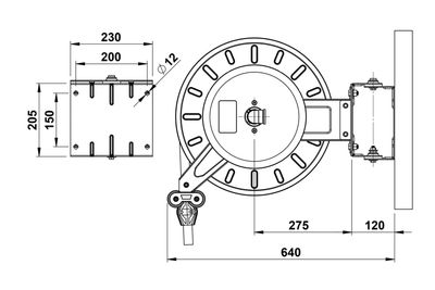 Faicom slangvinda 10B 3/4" 15 m diesel öppen med slang luft vatten
