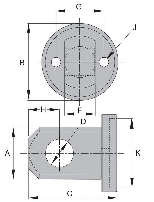 BVA cylinderfäste 25 ton BVA
