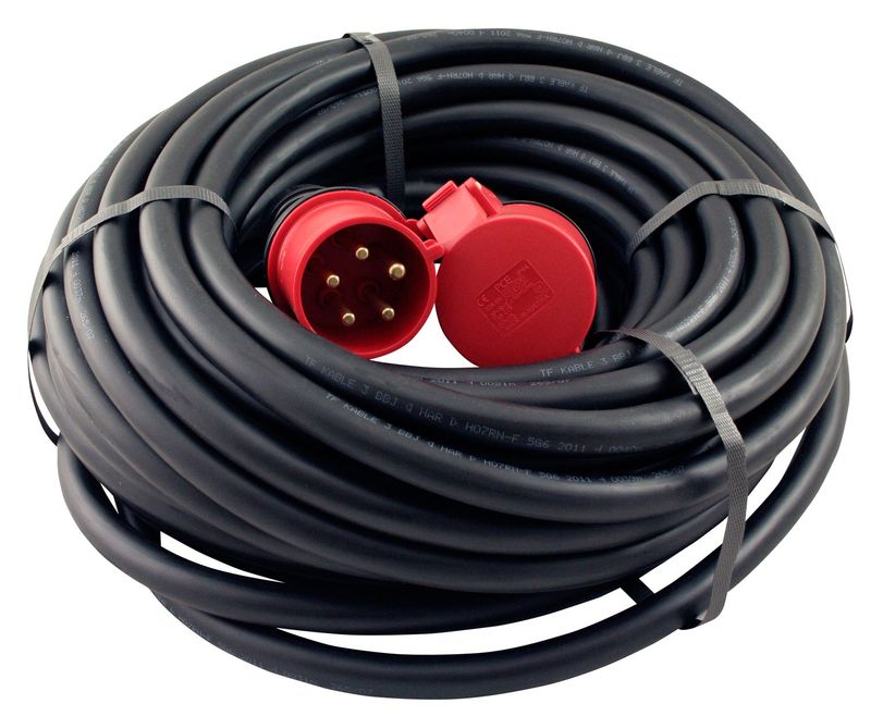 Amiga motorkabel 25 m 5x6 32A/400V H07RN-F 5G6 IP44