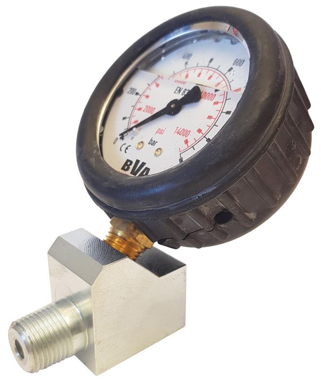 BVA manometer med hållare 63 mm 1/4" nedåt 0-1000 bar
