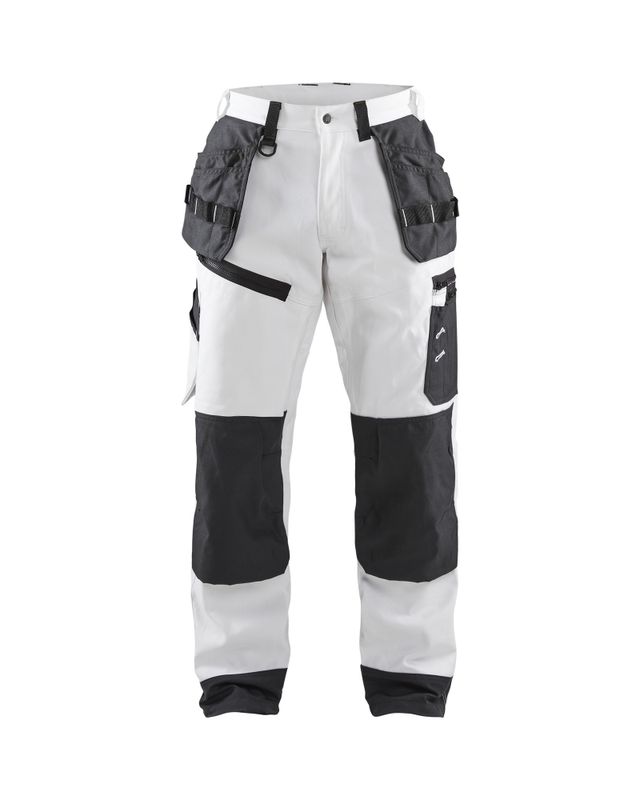 Blåkläder 1510 Målarbyxa X1500 Vit/Mörkgrå Stl C62
