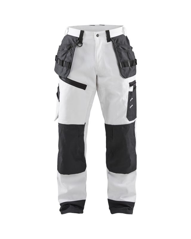 Blåkläder 1510 Målarbyxa X1500 Vit/Mörkgrå Stl C58
