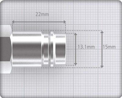 JWL nippel 1/2" inv G euro-xl härdat stål JWL