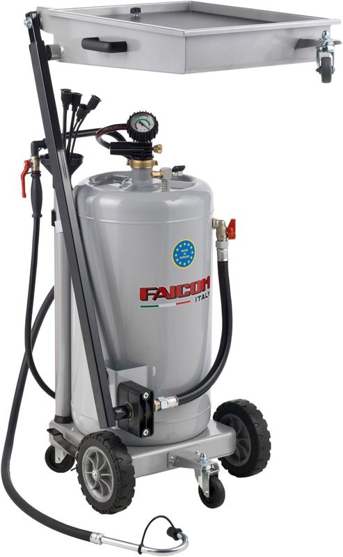 Faicom spilloljeuppsamlare fällbar 65 liter, 5 st sugsonder