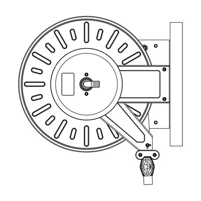 Faicom slangvinda 10B 3/4" 30 m diesel öppen med slang luft vatten