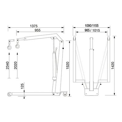 AC Hydraulic verkstadskran WJN5-EUR
