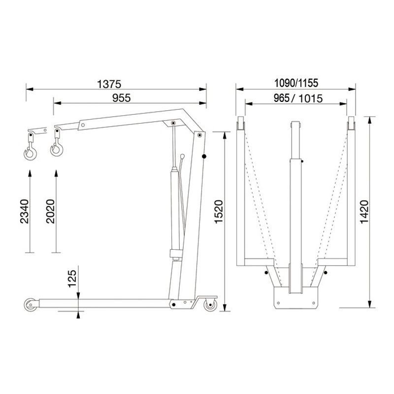 AC Hydraulic verkstadskran WJN5-EUR