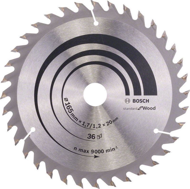 Bosch Cirkelsågklinga Optiline Wood 165x1,7x20mm 36T