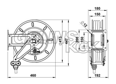 Faicom slangvinda tom RF 400B 3/8" 15 öppen utan slang 9150