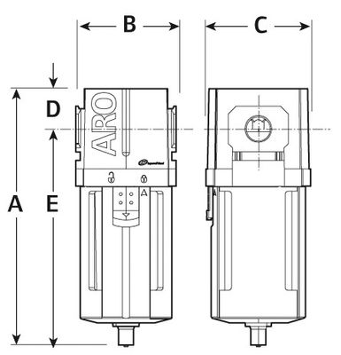 Ingersoll Rand filter 1/4" model 1000 typ F 1387 min/liter