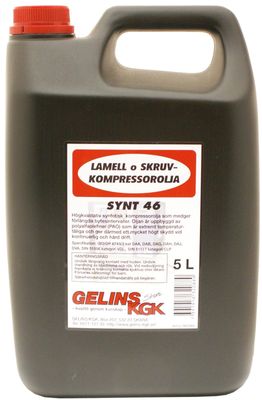 Gelins-KGK kompressorolja syntet 46 5 l för skruvkompressor