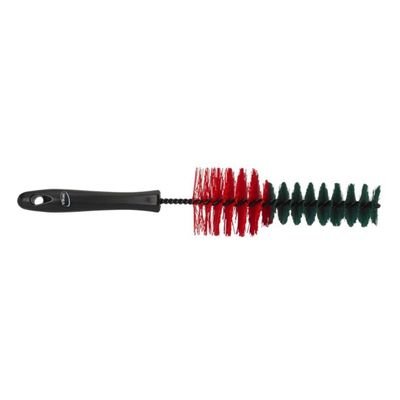 Vikan fälgborste plastbelagd tråd röd/grön polyester 30x130 mm