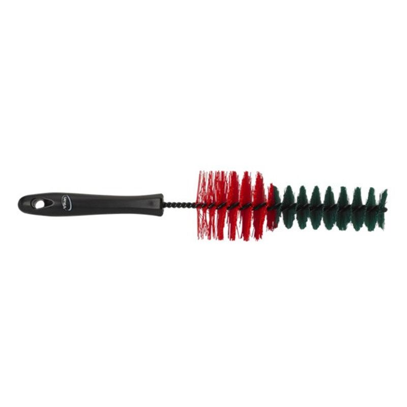 Vikan fälgborste plastbelagd tråd röd/grön polyester 30x130 mm