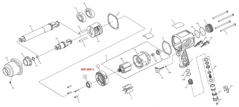 Ingersoll Rand frontgavel 2146 2146-A11