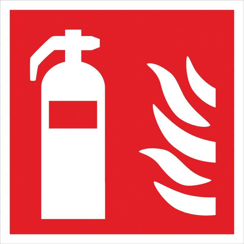 DAFO skylt brandsläckare 250x250 mm plast
