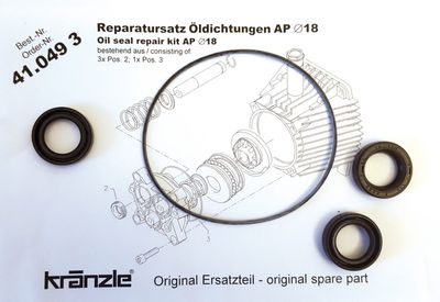 Kränzle repsats oljepackningar AP packbox / o-ring