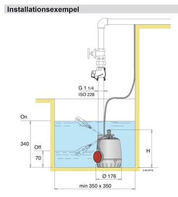 Calpeda länspump dränkbar calpeda anslut.inv 1 1/4" 230 V