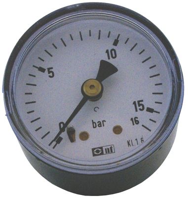 Impel manometer 1/8" 16 bar 40 mm bak