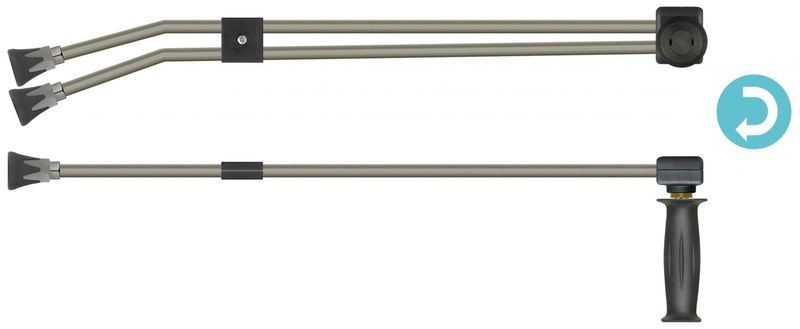 RM De Wit dubbelt spolrör sidoventil 1/4" inv 650 mm ST-54