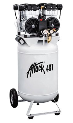 Gelins-KGK kompressor Attack 481 4 hk 90 l 10 bar oljefri hjulburen