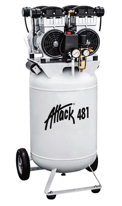 Gelins-KGK kompressor Attack 481 4 hk 90 l 10 bar oljefri hjulburen