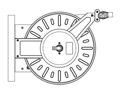 Faicom slangvinda 10B 3/4" 30 m diesel öppen med slang luft vatten