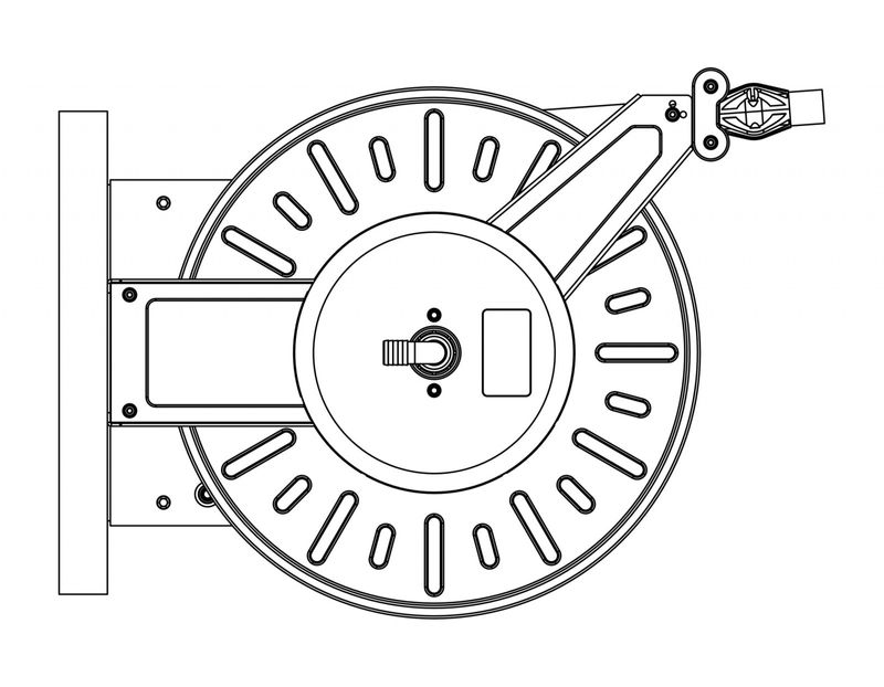Faicom slangvinda 10B 3/4" 30 m diesel öppen med slang luft vatten
