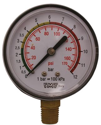 Ghiotto manometer 1/4" 12 bar 63 mm ned pg/s
