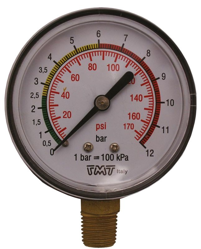 Ghiotto manometer 1/4" 12 bar 63 mm ned pg/s