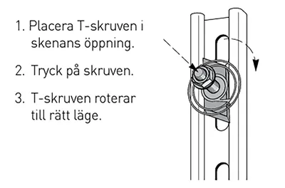Gelins-KGK T-skruv för väggskena C1 sandwichelement M10X35 mm