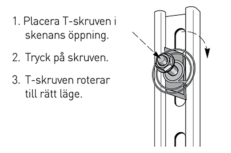Gelins-KGK T-skruv för väggskena C1 sandwichelement M10X35 mm