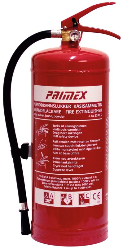 Gelins-KGK brandsläckare pulver 6 kg primex 43A 233B C
