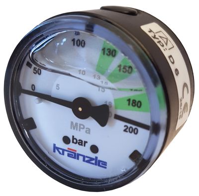 Kränzle manometer 1/8" 250 bar 40 mm bak glycerin x-line