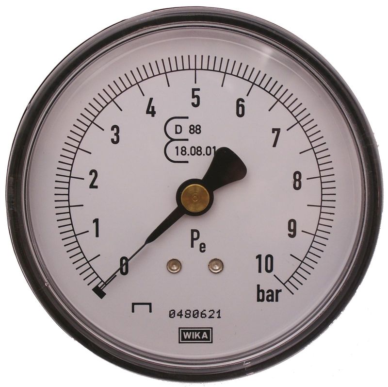 Ghiotto manometer 1/4" 10 bar 80 mm bak 4002300