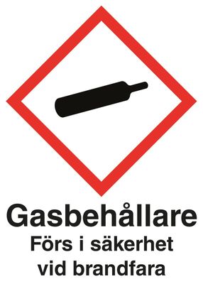 Gelins-KGK gasskylt självhäftande A5 148x210 mm
