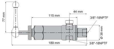 BVA tryckregleringsventil 3/8"-18NPTF 700 bar